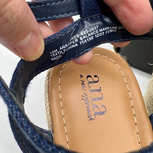 a.n.a Womens Dukes Heeled Sandals Denim Blue Size 10M - Picture 4 of 12